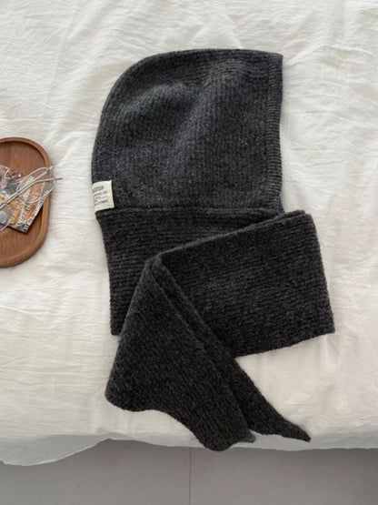 Cozy Knit Winter Scarf - Gray One Size