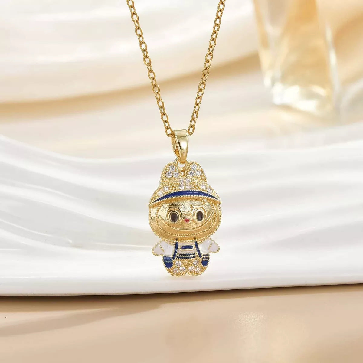 Cartoon Character Pendant Necklace - Style C One Size
