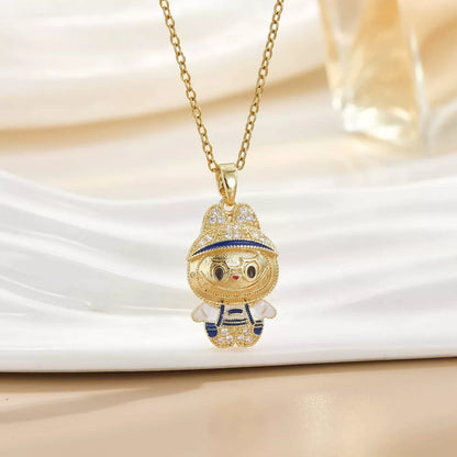 Cartoon Character Pendant Necklace - Style C One Size
