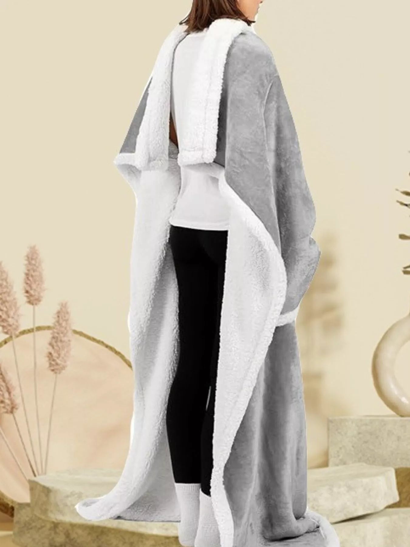 Oversized Wearable Blanket Hoodie Lounge Nightgown -