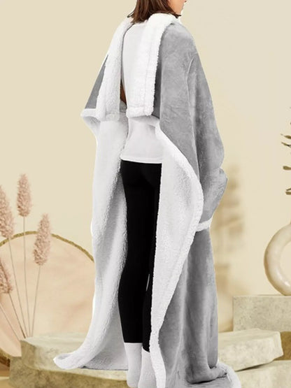 Oversized Wearable Blanket Hoodie Lounge Nightgown -