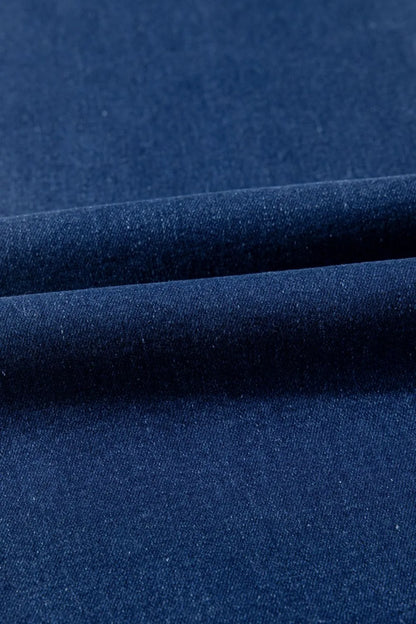 Center Seam Deep Wash Straight Jeans -