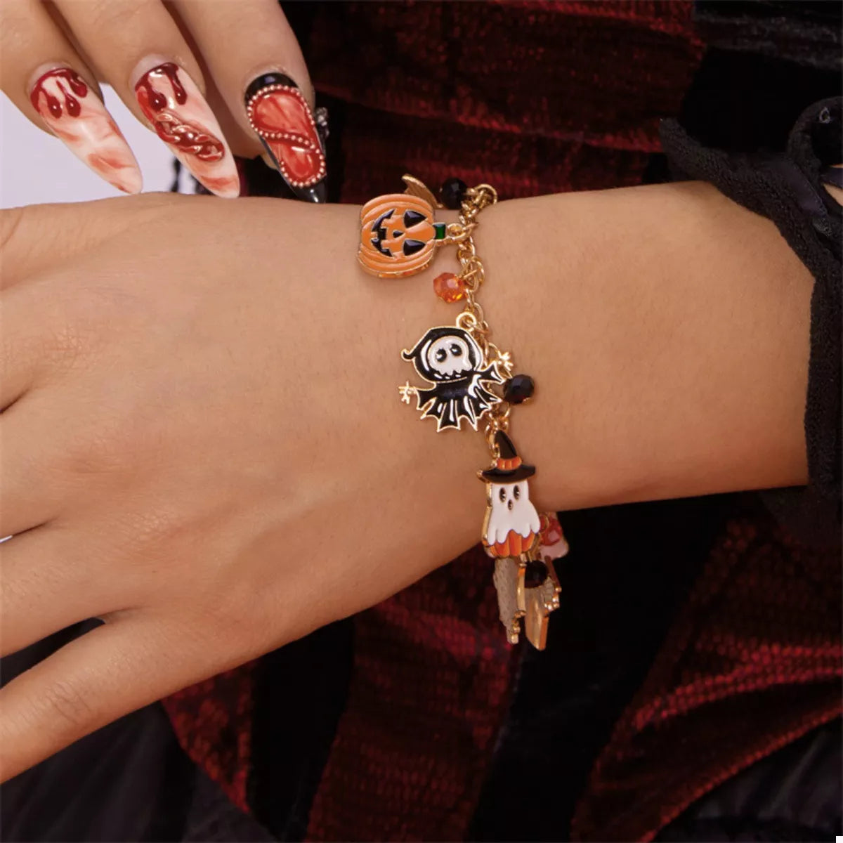 18K Gold-Plated Halloween Charm Bracelet -