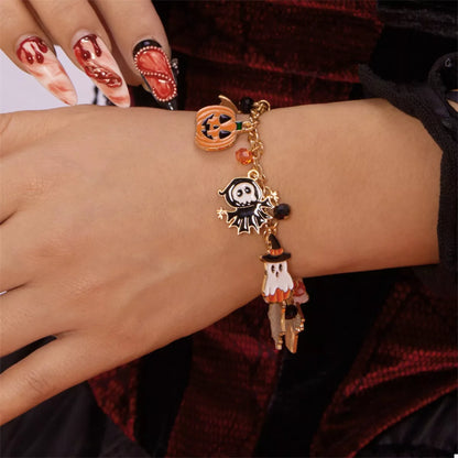 18K Gold-Plated Halloween Charm Bracelet -