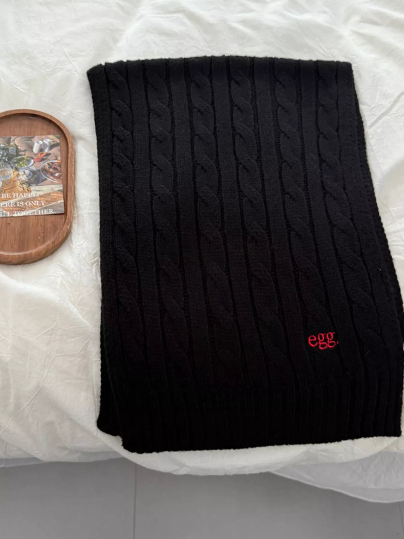 Ribbed Knitted Winter Scarf -