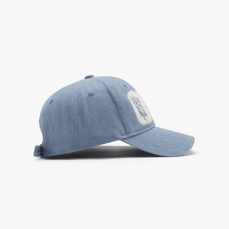 Distressed Cotton Baseball Cap -