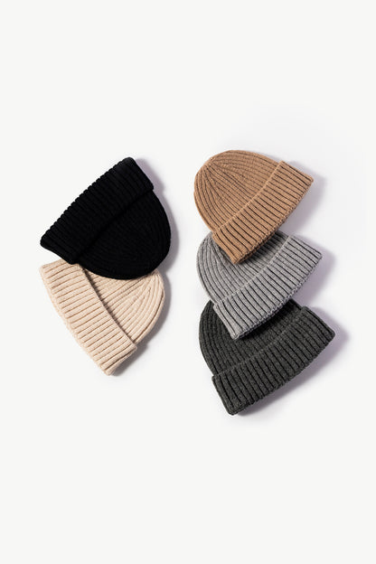 Rib-Knit Cuff Beanie -