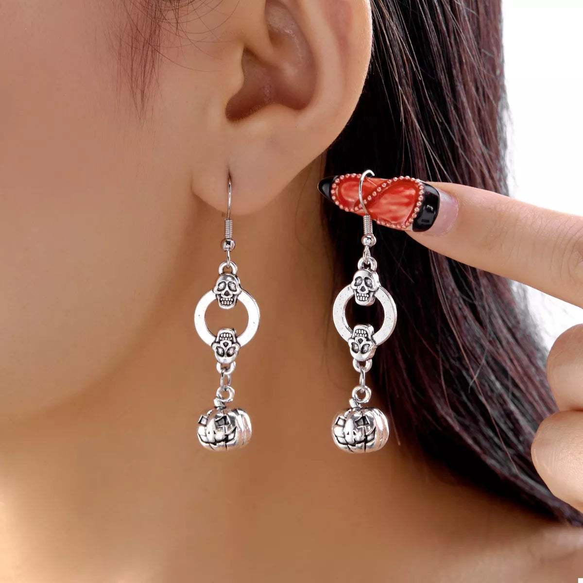 Halloween Pumpkin Dangle Earrings -