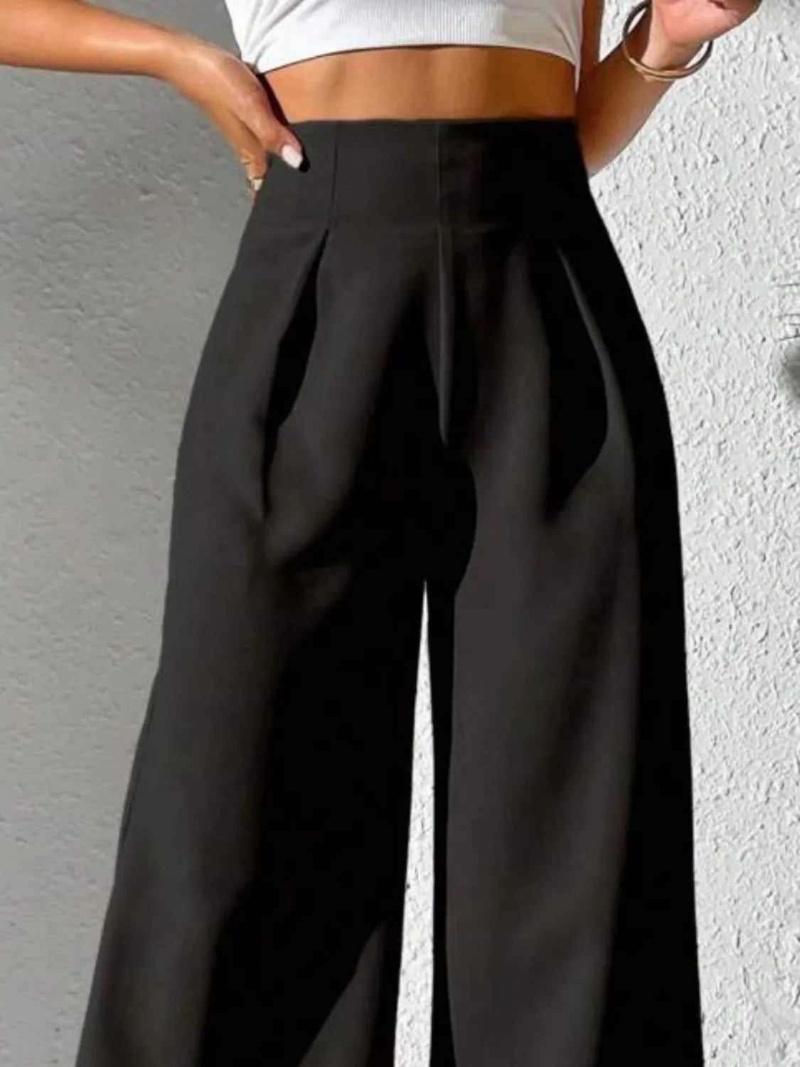 Wide Leg High Waist Pants -