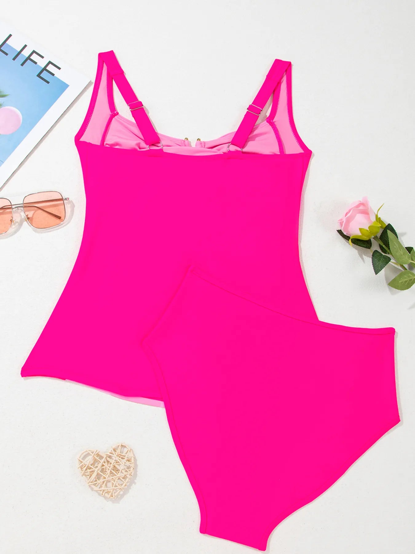 Ruched Tummy Control Tankini Swimsuit -