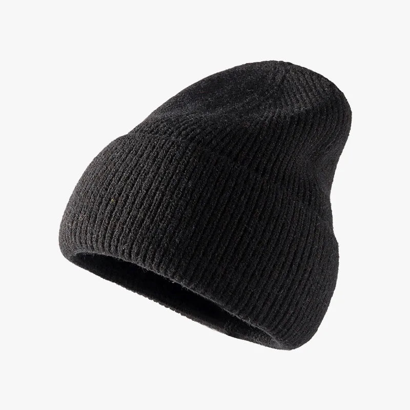Thermal Solid Knit Hat - Black One Size
