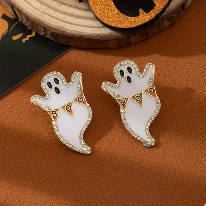Ghost and Pumpkin Dangle Earrings -