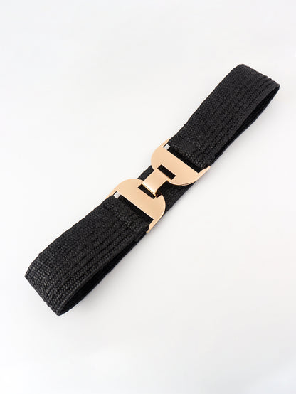 Alloy Buckle Elastic Belt -