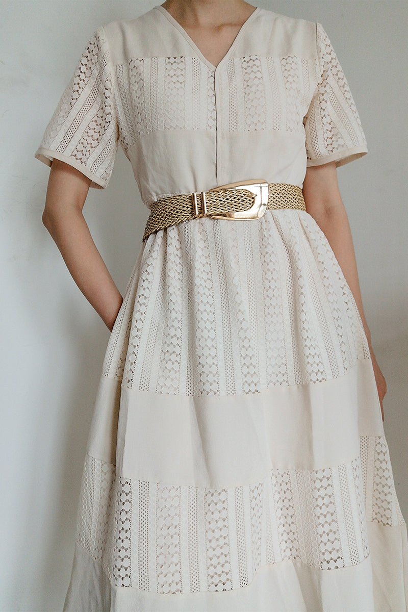 Irregular Buckle Braid Belt -