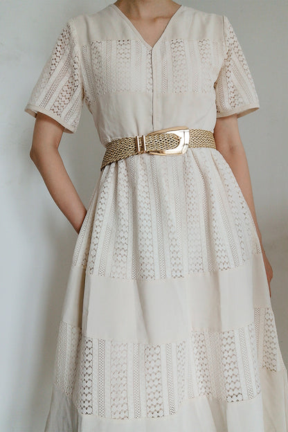 Irregular Buckle Braid Belt -
