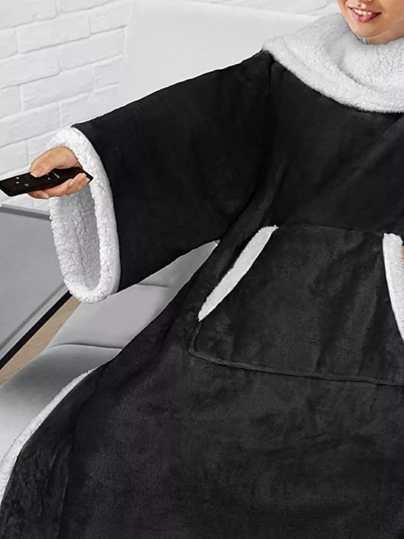 Oversized Wearable Blanket Hoodie Lounge Nightgown -