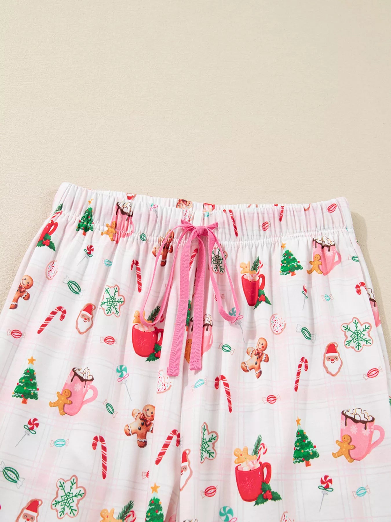 Holiday Print Short Sleeve Shirt and Pants Pajama Set -