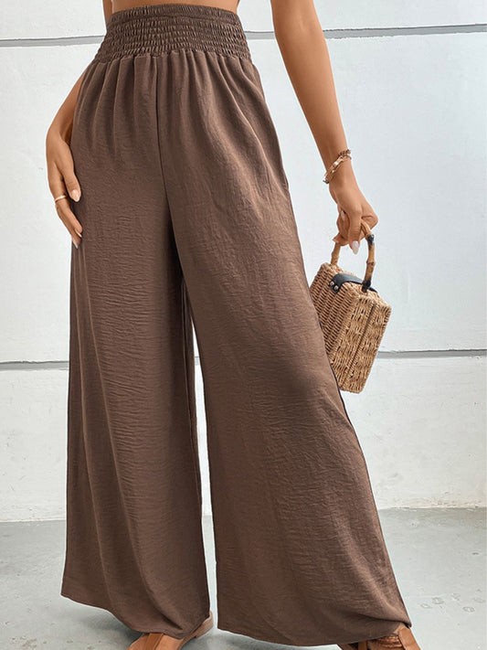 Wide Waistband Relax Fit Long Pants -