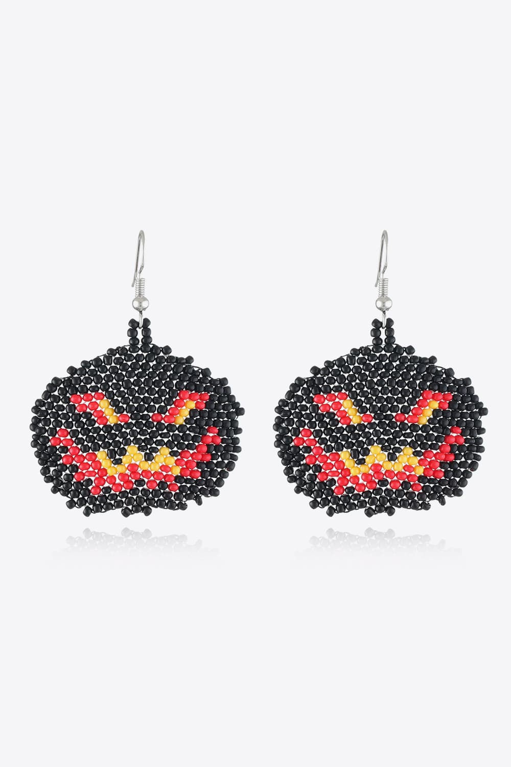 Halloween Theme Earrings - Black Pumpkin One Size