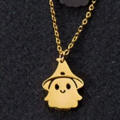 Ghost Pendant Necklace -