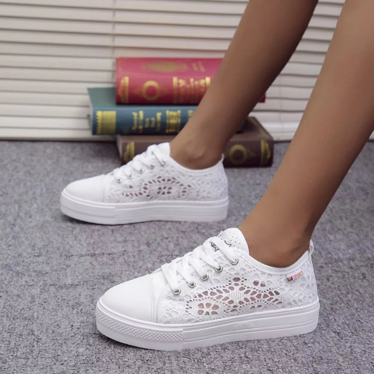 Hollow Out Platform Sneakers -