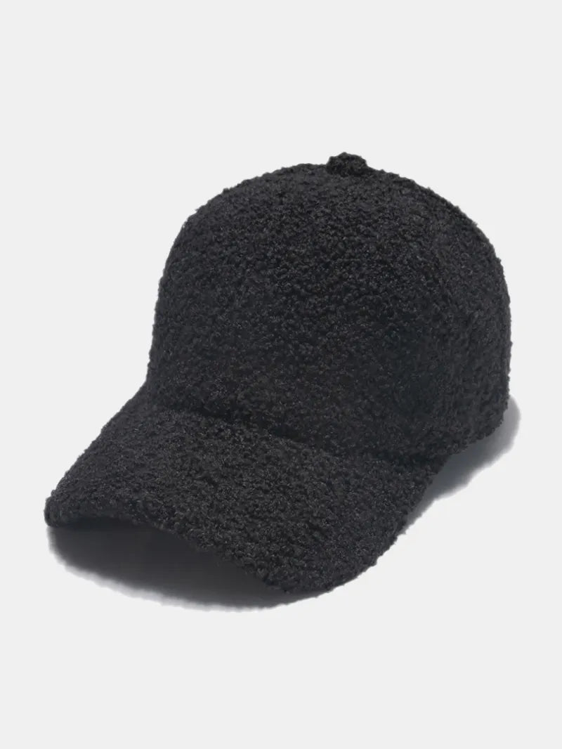 Sherpa Solid Color Baseball Cap - Black One Size