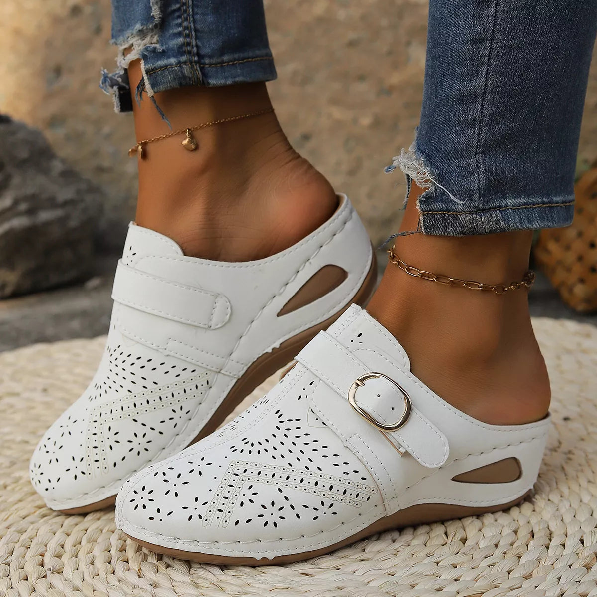 Casual Buckle Slip-Ons -