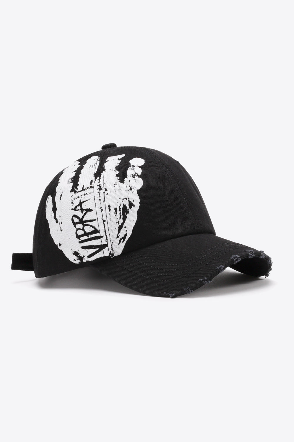 Graphic Distressed Adjustable Baseball Cap -
