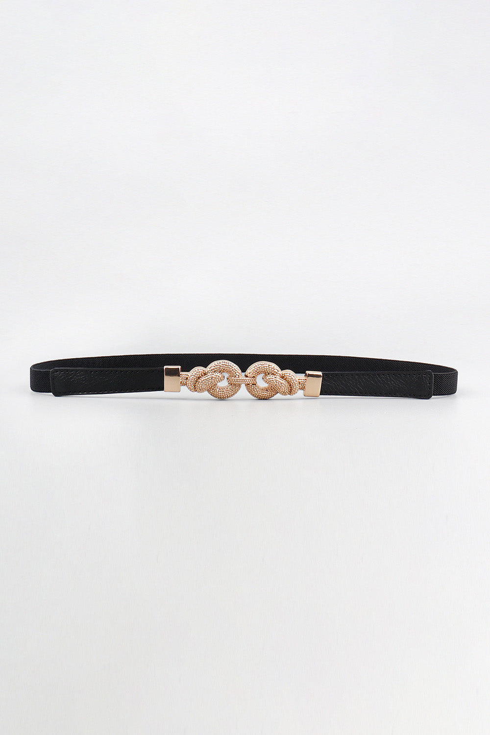 Buckle PU Leather Belt - Black One Size
