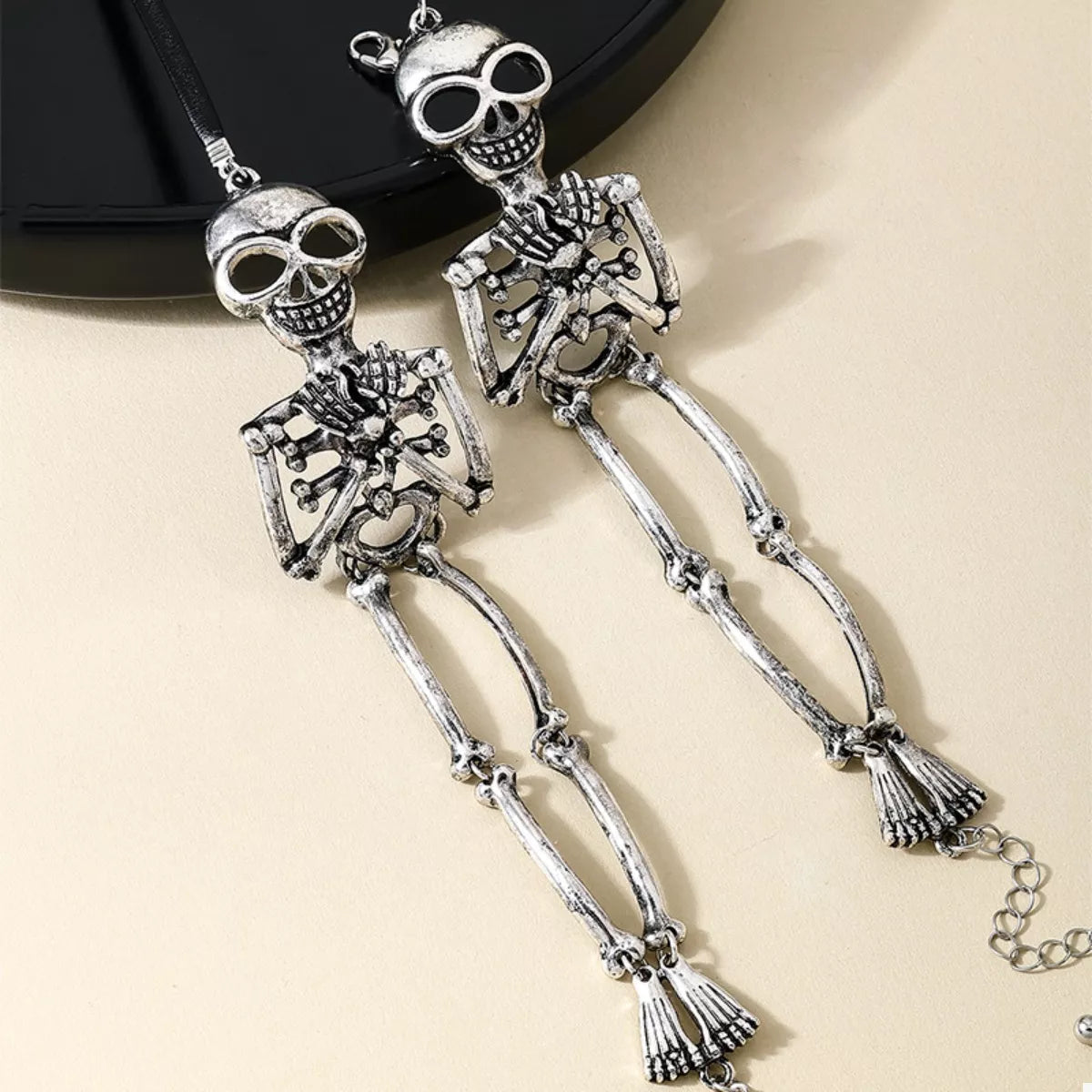 Skull Necklace and Bracelet Jewelry Set -
