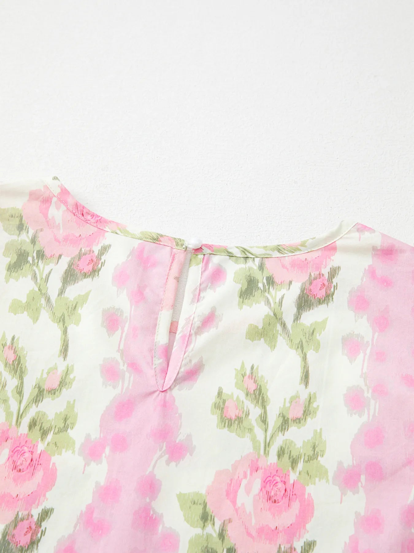 Floral Print Ruffled Sleeve Blouse -