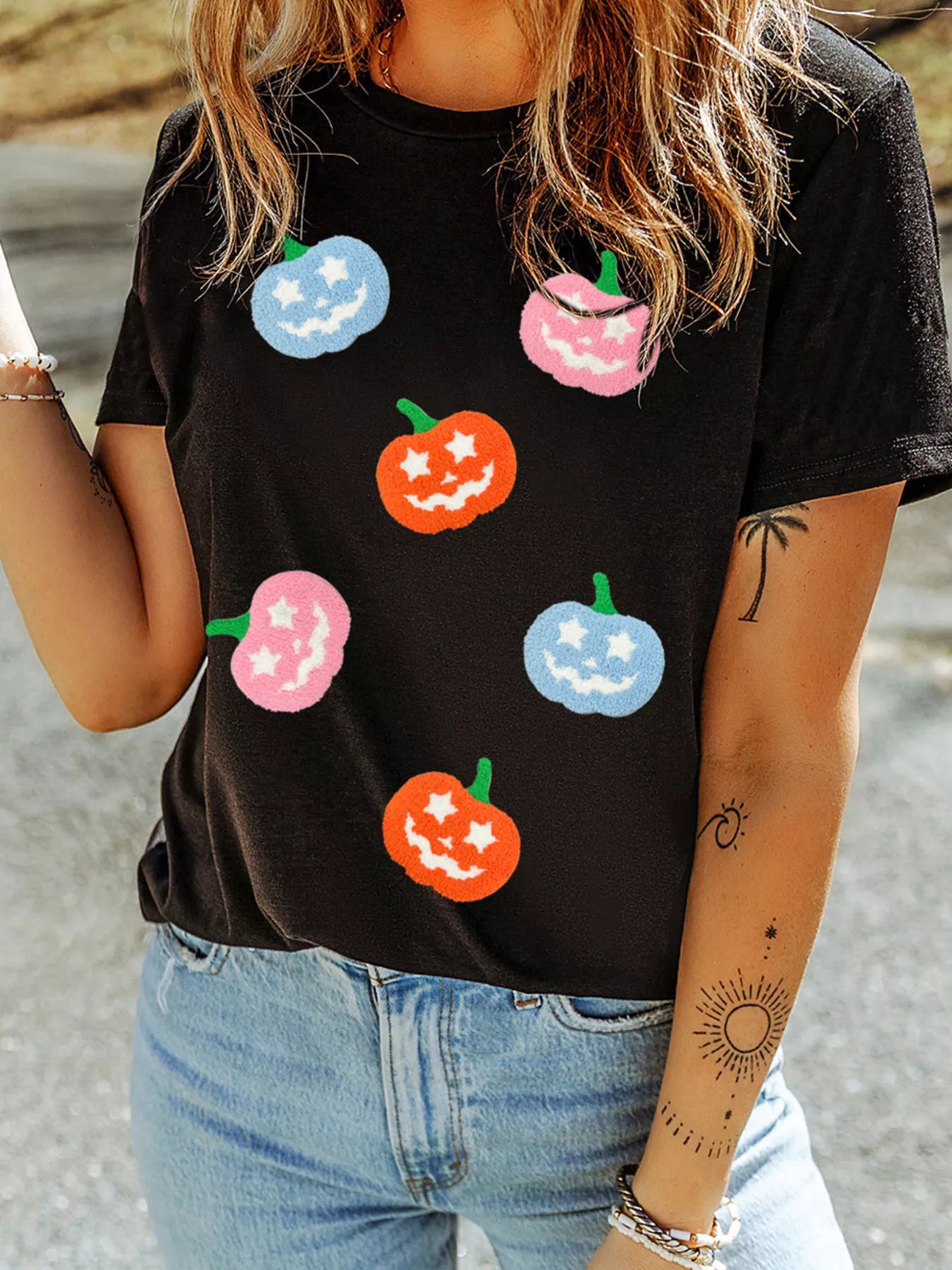 Pumpkin Patched Playful Halloween T-Shirt -