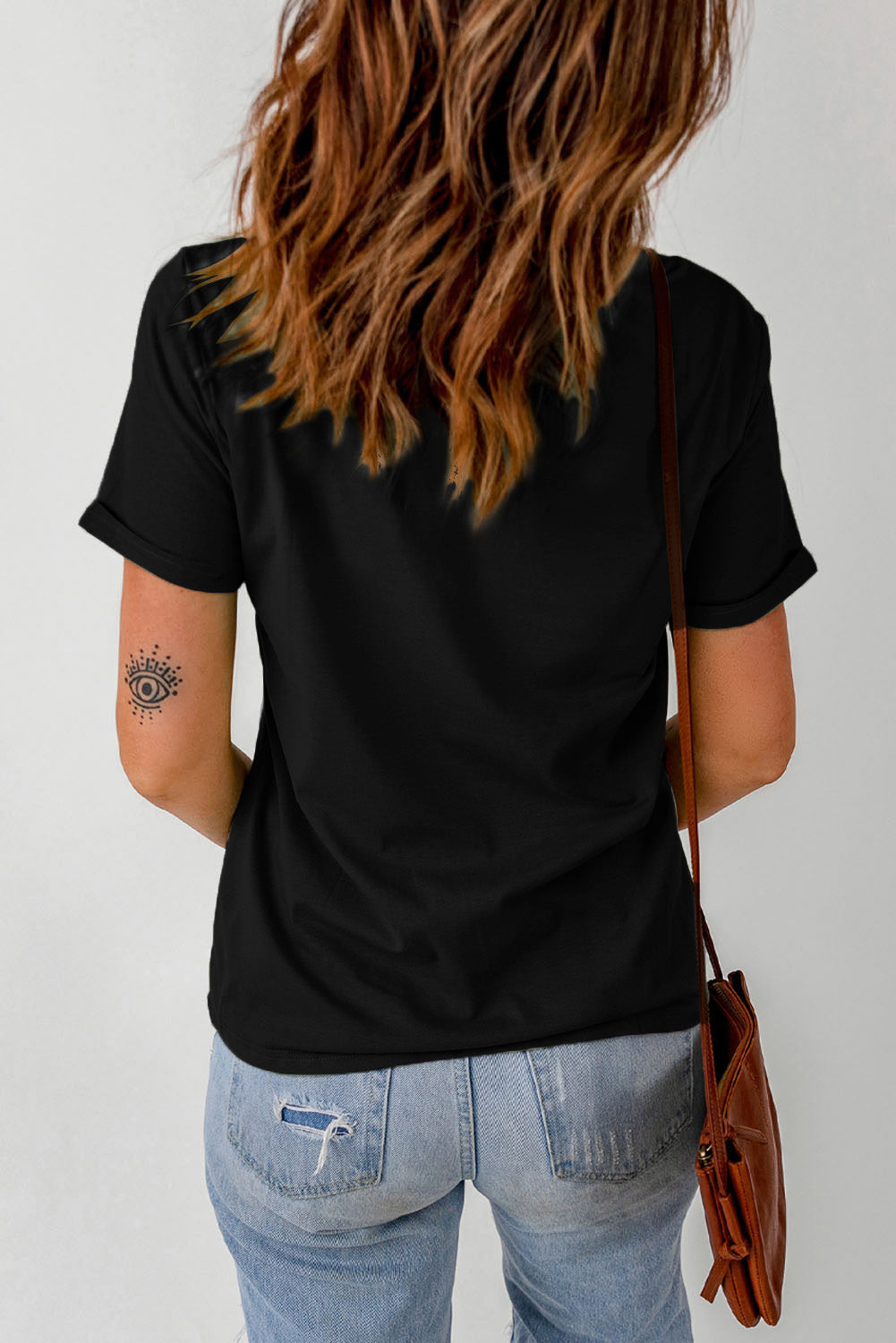 Floral Pumpkin Graphic Tee - Black