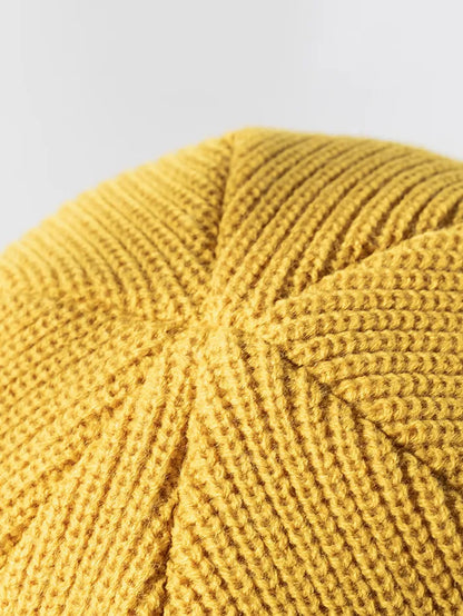 Distressed Cuffed Knit Hat -