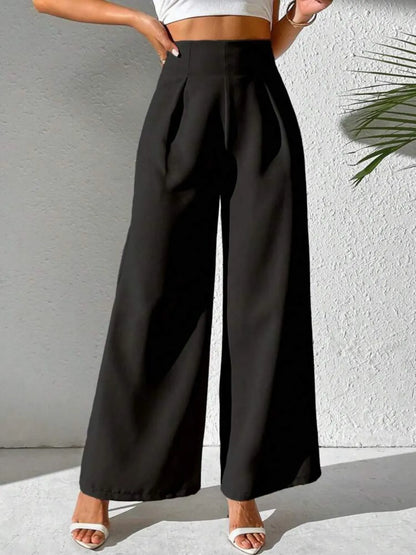 Wide Leg High Waist Pants -