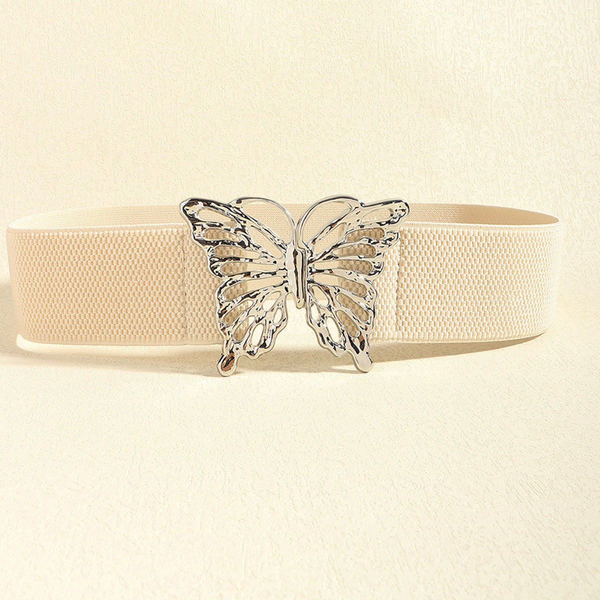 Butterfly Alloy Buckle Elastic Belt -