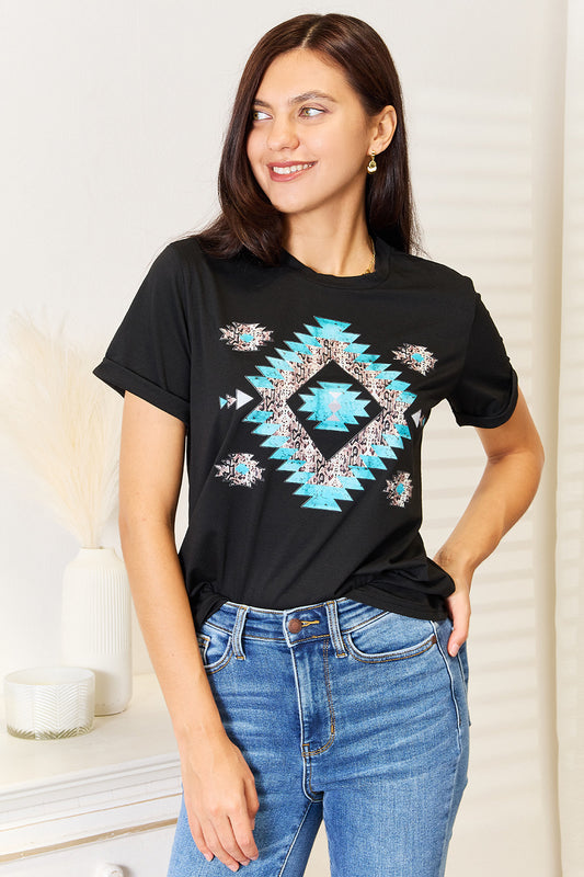 Graphic Short Sleeve T-Shirt - Black