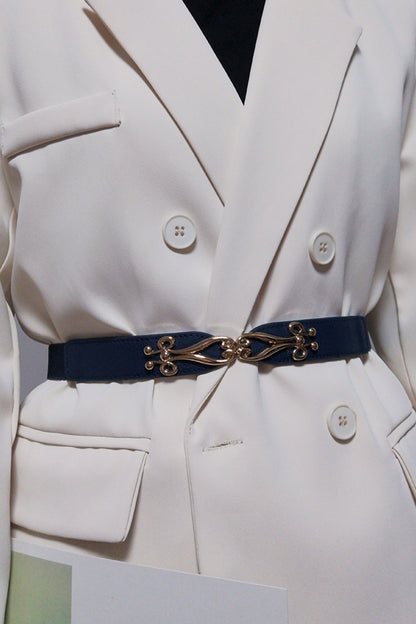 Alloy Buckle Elastic Belt -