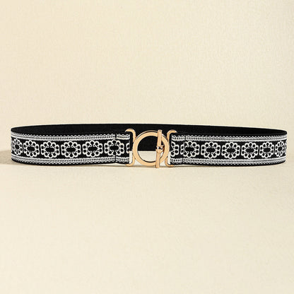 Toggle Clasp Elastic Belt -