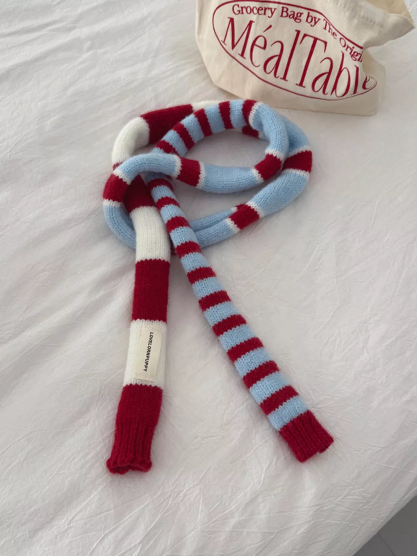 Striped Knitted Warm Scarf -