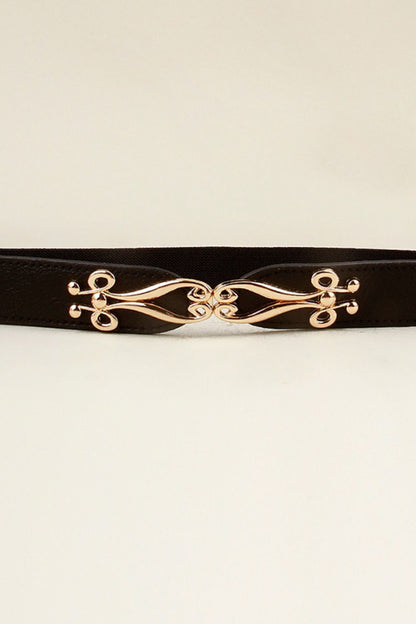Alloy Buckle Elastic Belt -