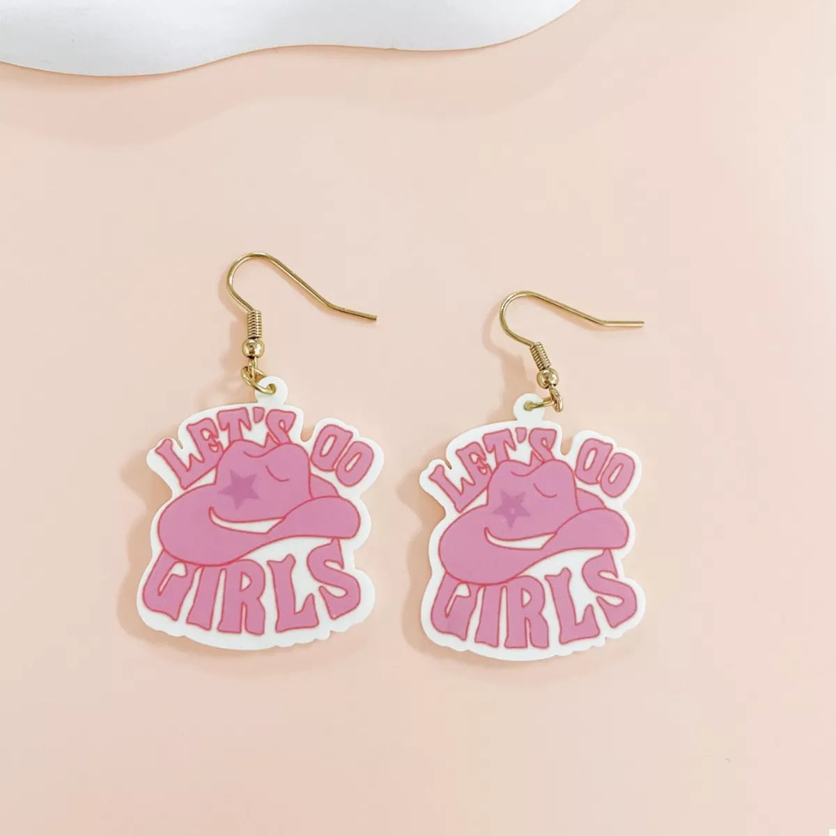 Cowgirl Hat Dangle Earrings -