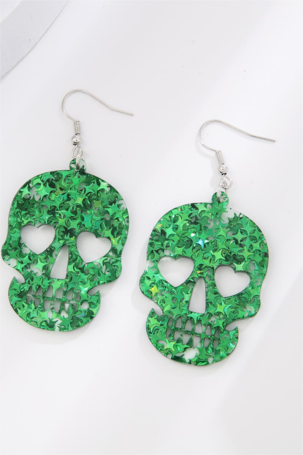 Acrylic Skull Drop Earrings