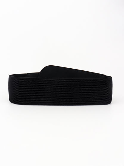 PU Elastic Wide Belt with Alloy Buckle -