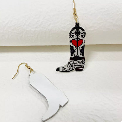 Cowboy Boot Dangle Earrings -