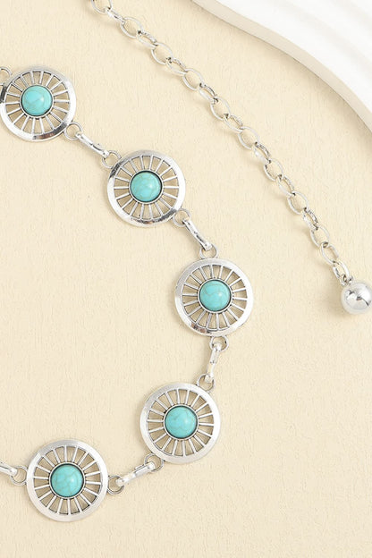 Vintage Turquoise Alloy Belt -