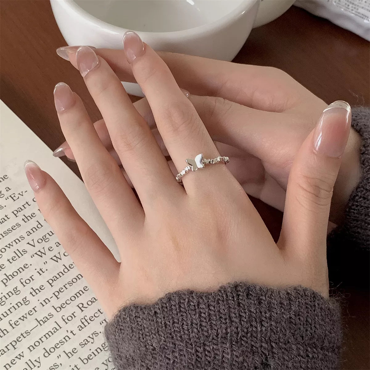 Sterling Silver Butterfly Ring -