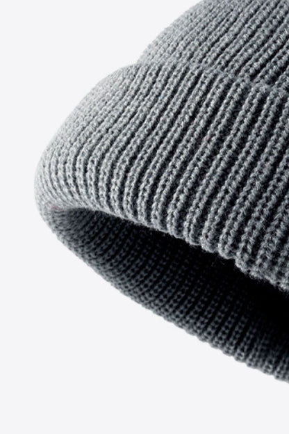 Calling For Winter Rib-Knit Beanie -