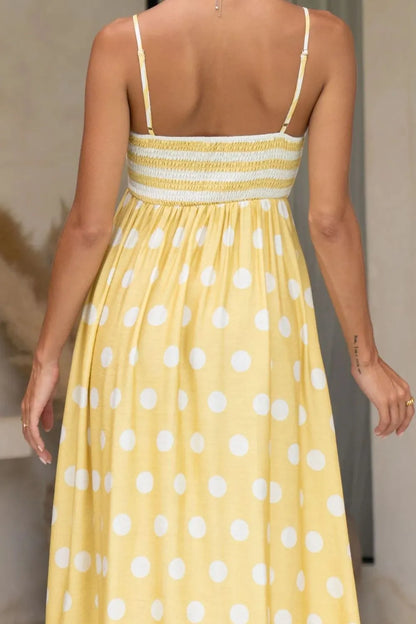 Polka Dot Square Neck Cami Dress -