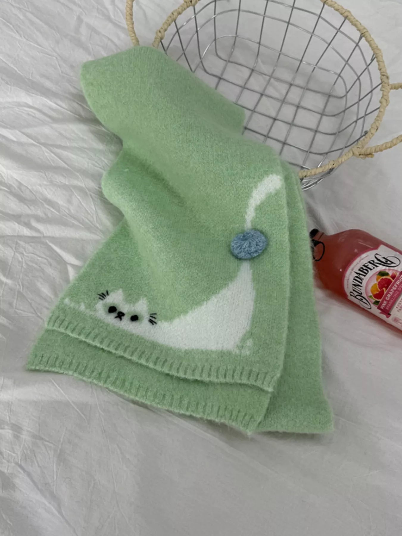 Cute Cat Knitted Scarf -